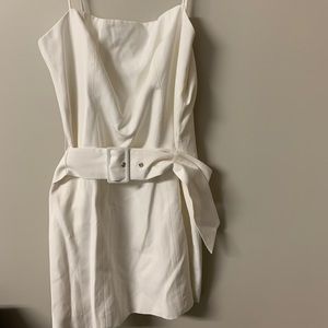 C/MEO Collective white mini dress with belt